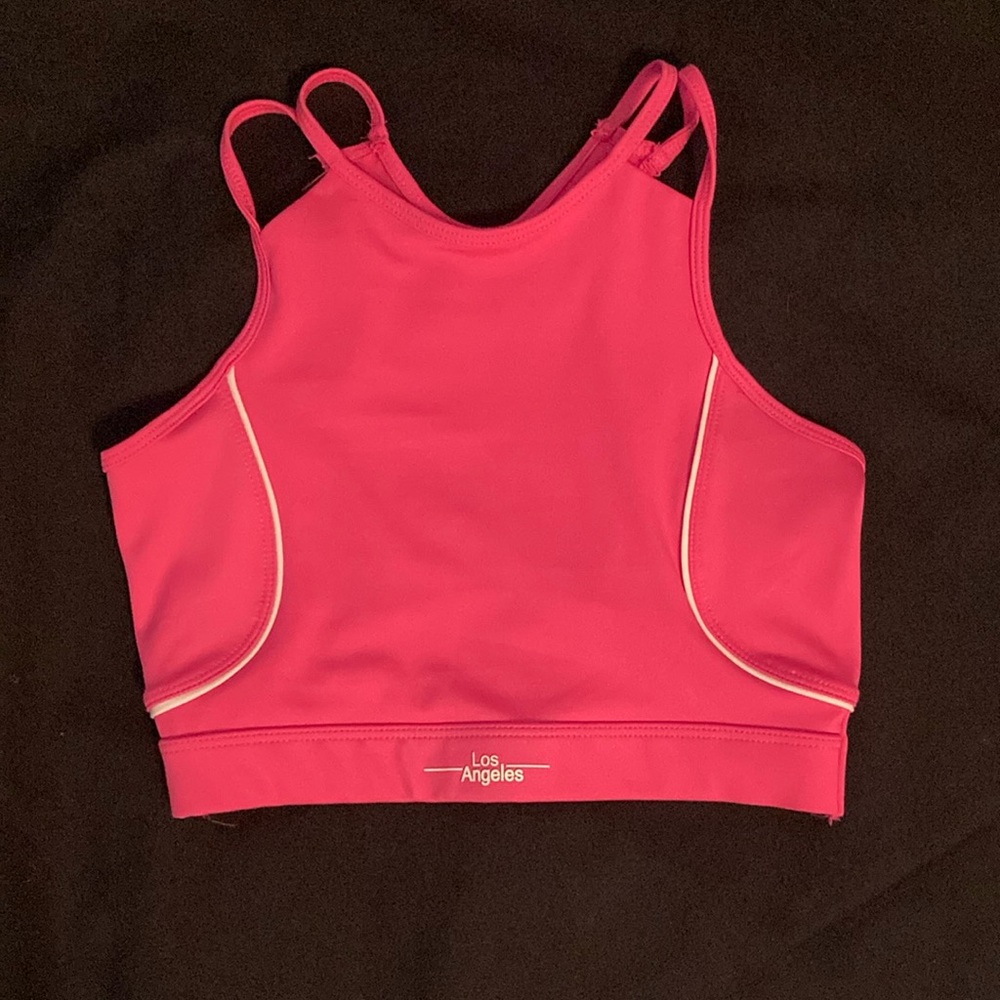 ZARA girls size 9-10 Hermosa Beach pink sleeveless crop top